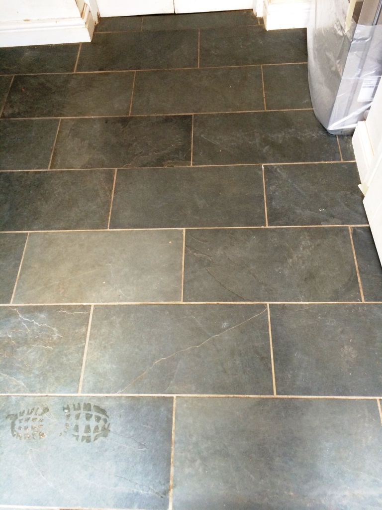 Slate Floor Malmesbury Before Cleaning