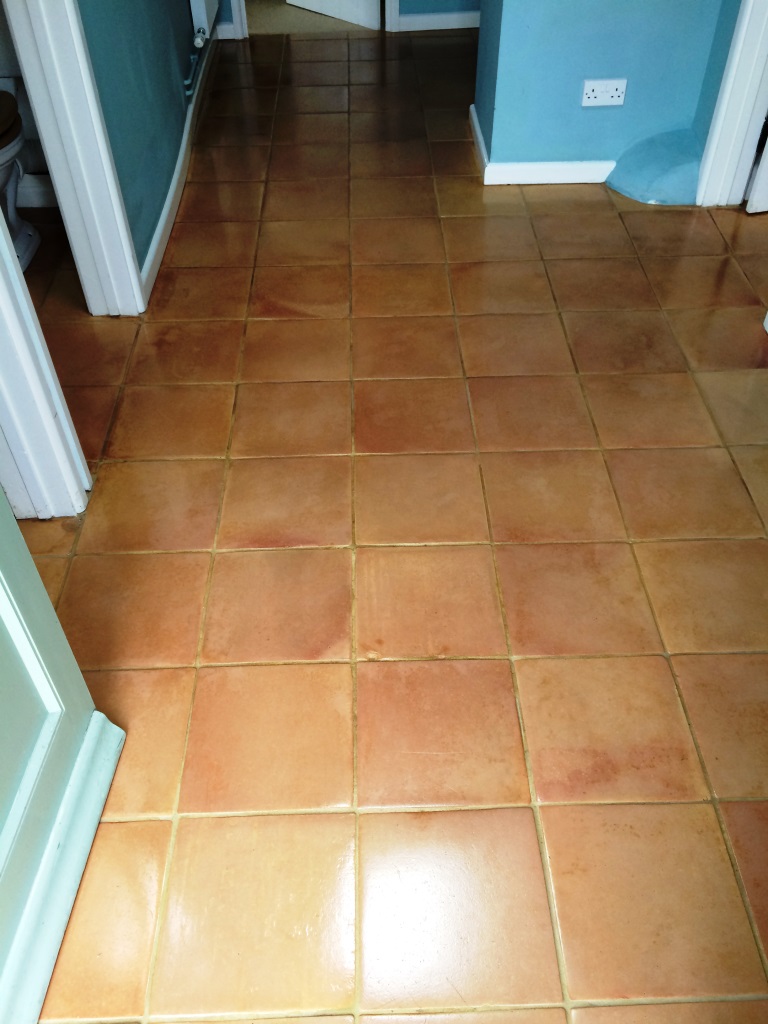 Terracotta Tiled Floor Urchfont Sealed
