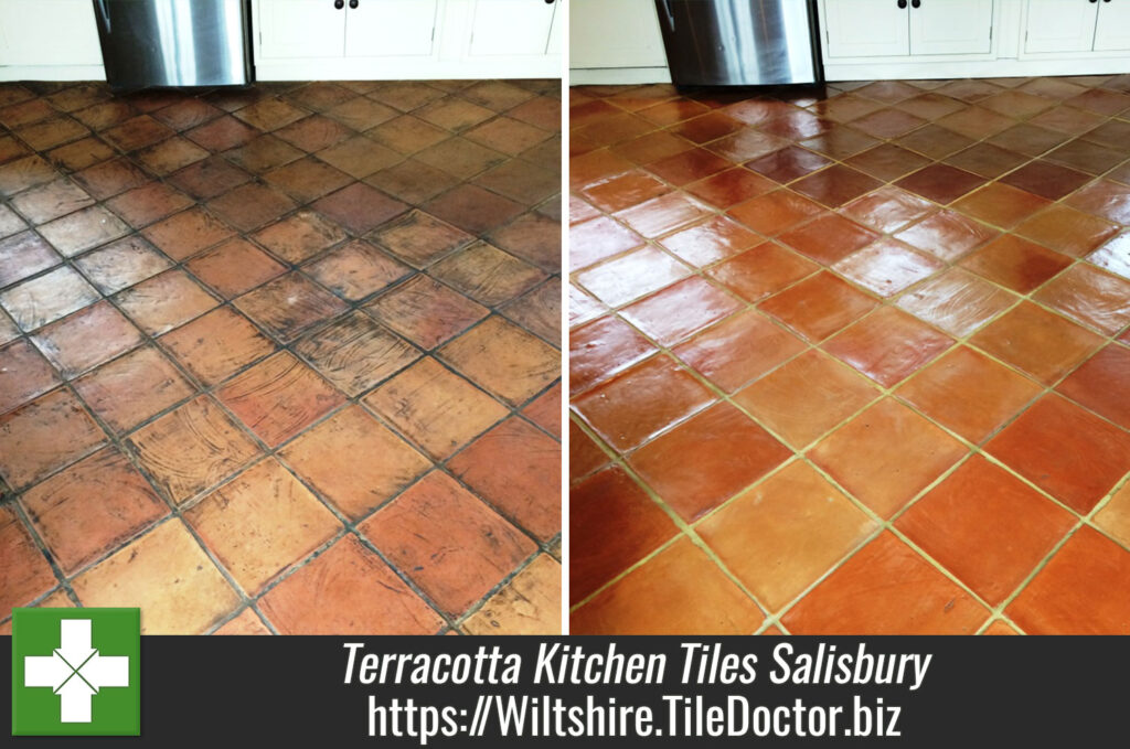 Deep Cleaning Terracotta Kitchen Tiles in Salisbury