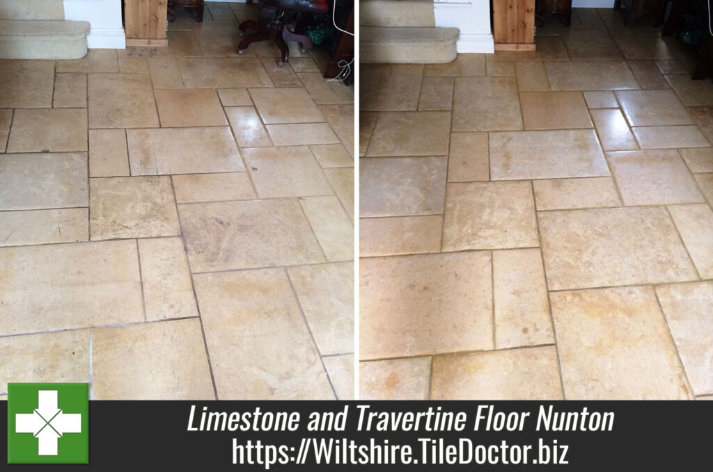 Limestone and Travertine Floor Restored in Nunton