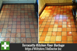 Deep Cleaning a Terracotta Kitchen Floor in Burbage