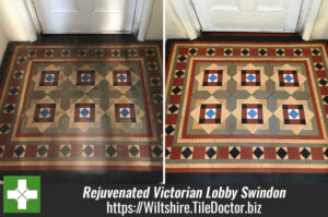 Worn and Dirty Victorian Tiled Lobby Rejuvenated in Swindon