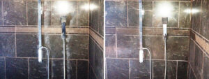 Marble Shower Wall Tiles Marlborough Before and After Cleaning