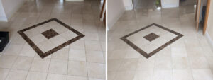 Marble Tiled Floor Trowbridge Before and After