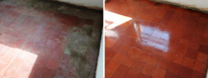 Quarry Tiles Swindon Before and After Cleaning