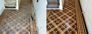 Victorian Tiled Floor Restoration in Holt Before and After